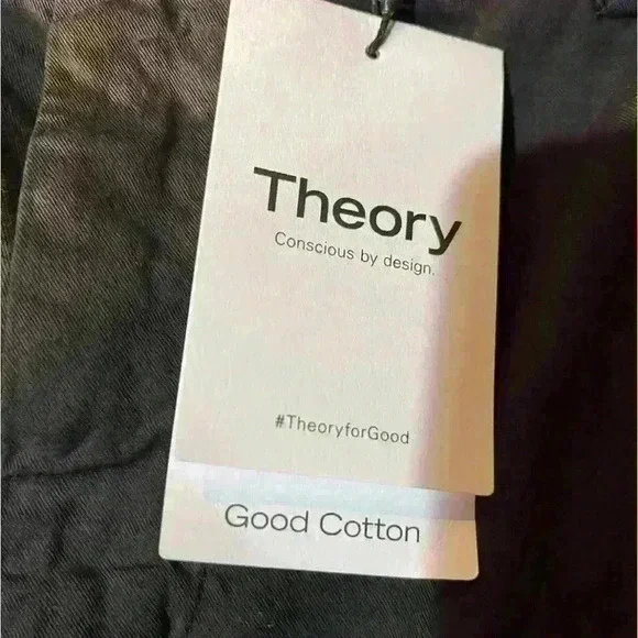 $145 NWT THEORY ZAINE GDS 7" BLACK PATTON MEN 40 CHINO SUPIMA COTTON TWILL SHORT - Picture 3 of 7